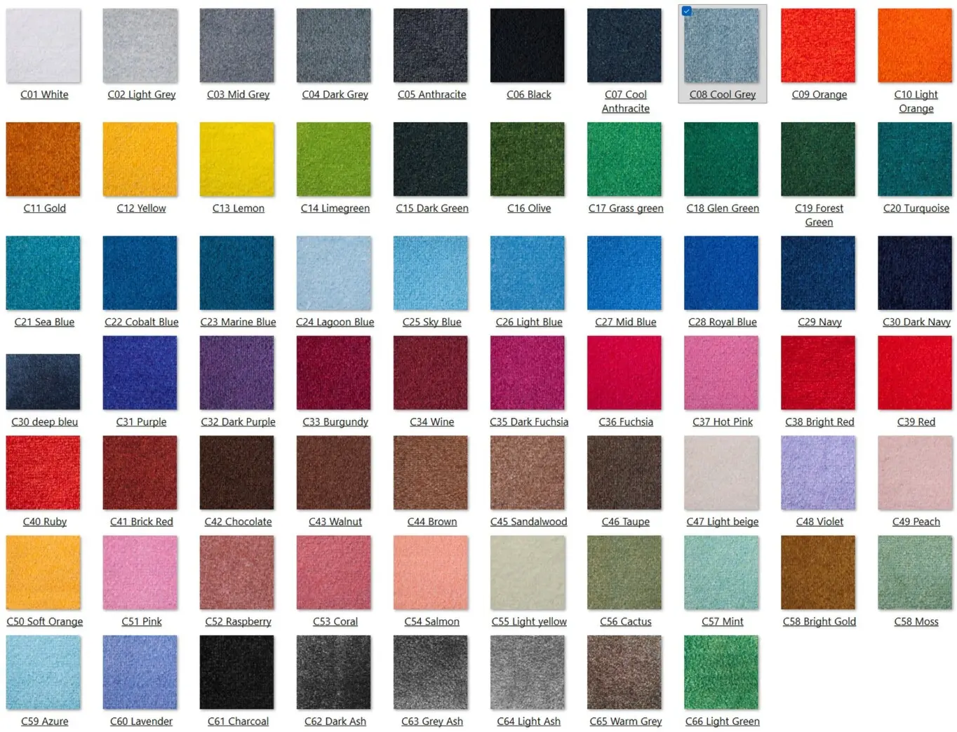 Color Star Logo Matte Farbpalette