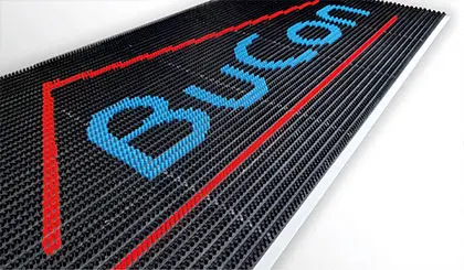 Bürstenmatte mit Logo