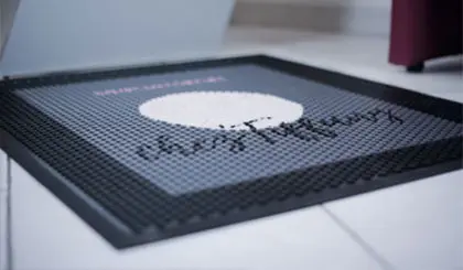 Gummimatte mit Logo