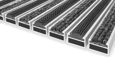 Eingangsmatte mit Rips und Gummi