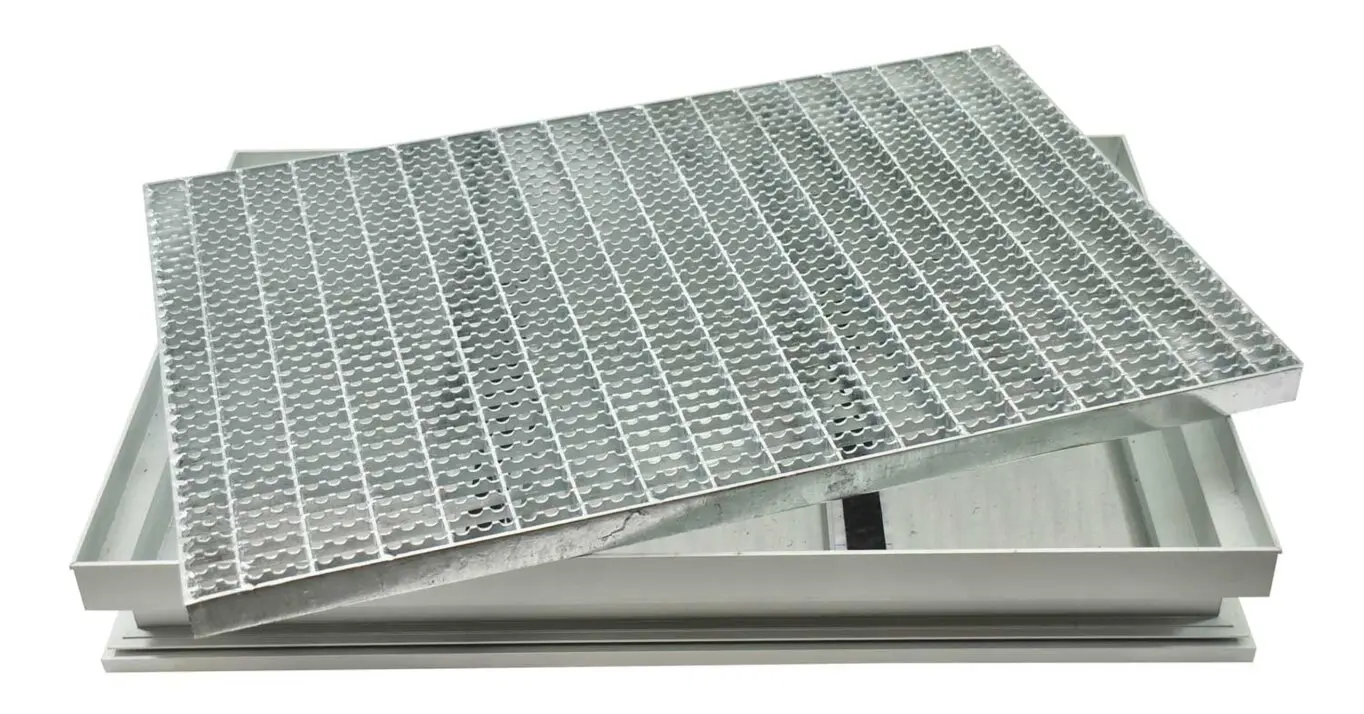 Schmutzfangwannen Set Gitterrost