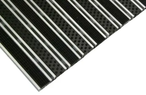 Fußmatte mit Bürsten und Gummi Profil