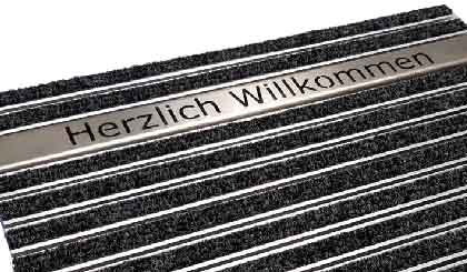 Fußmatte mit Text
