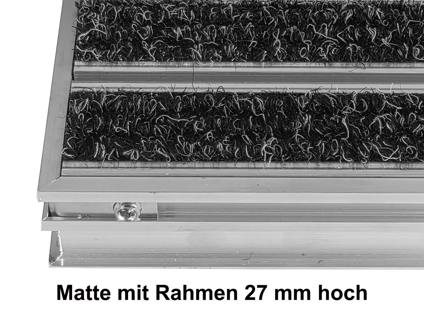 Aluprofilmatte Rips mit Rahmen 27mm hoch Aluprofilmatte Rips mit Rahmen 27mm hoch